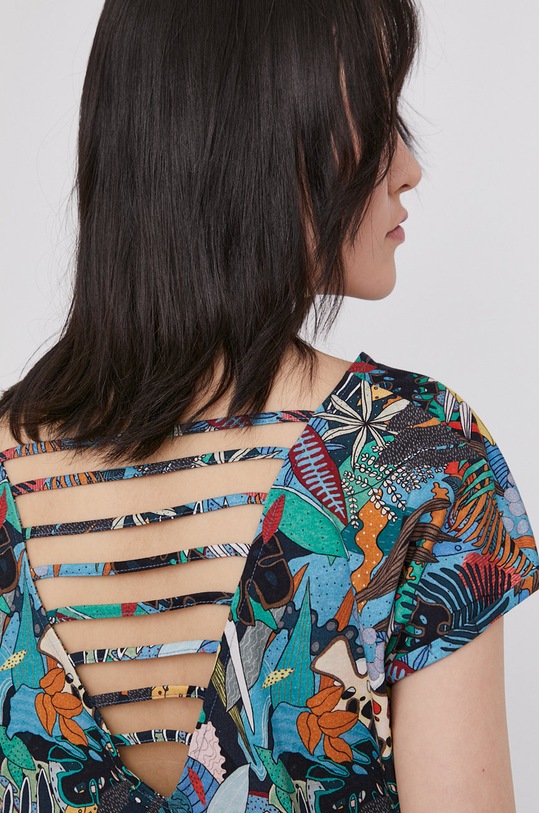 T-shirt damski by Magdalena Parfieniuk turkusowy RS21.TSD754 turkusowy RS21