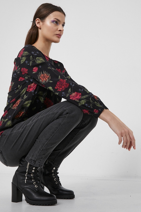 Blúzka dámska Commercial regular čierna RS22.BDD021