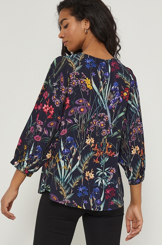 Odzież Bluzka damska wzorzysta czarna RS22.BDD040 czarny