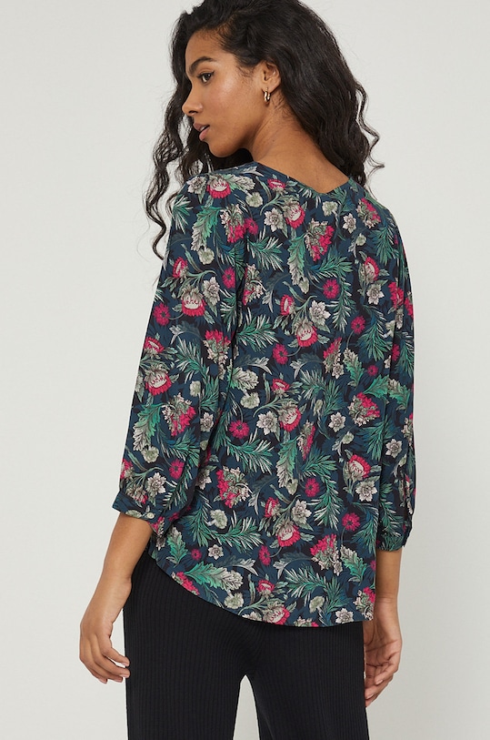 Odzież Bluzka damska wzorzysta czarna RS22.BDD040 czarny