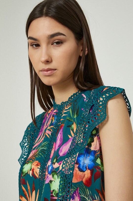 Bluzka damska wzorzysta multicolor RS22.BKDA06 multicolor
