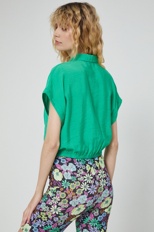 Odzież Bluzka damska gładka zielona RS22.BKDB09 zielony