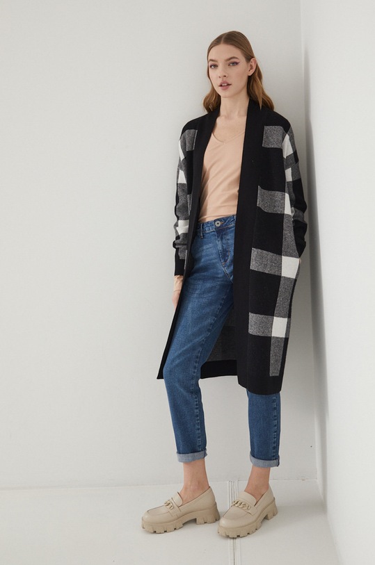 Longsleeve bawełniany damski gładki z domieszką elastanu beżowy RS22.BUD022 beżowy RS22