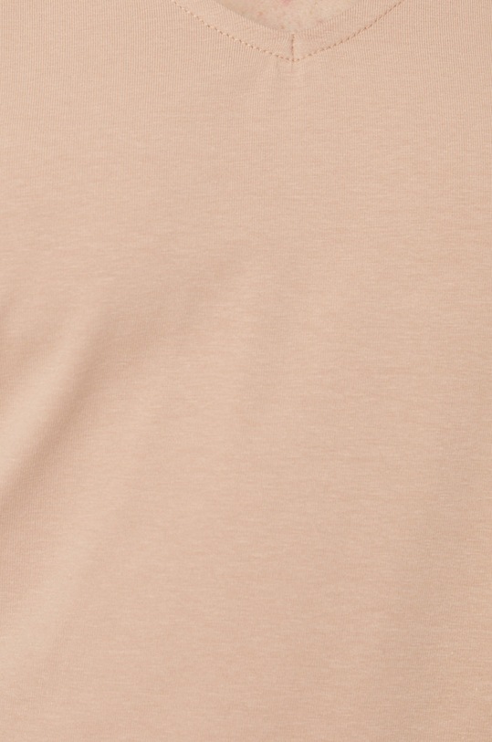 Longsleeve bawełniany damski gładki z domieszką elastanu beżowy RS22.BUD022 beżowy