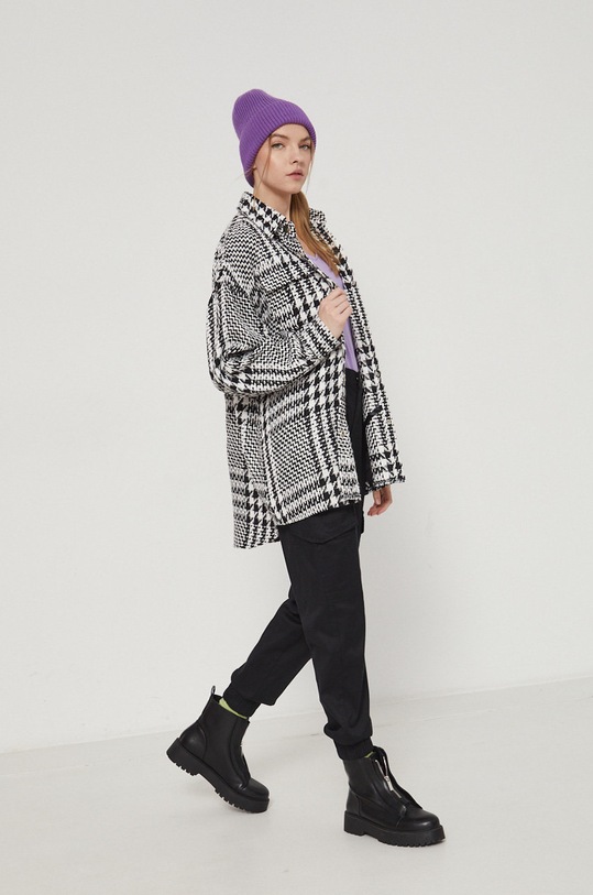 Longsleeve bawełniany damski gładki z domieszką elastanu różowy RS22.BUD022 fioletowy RS22