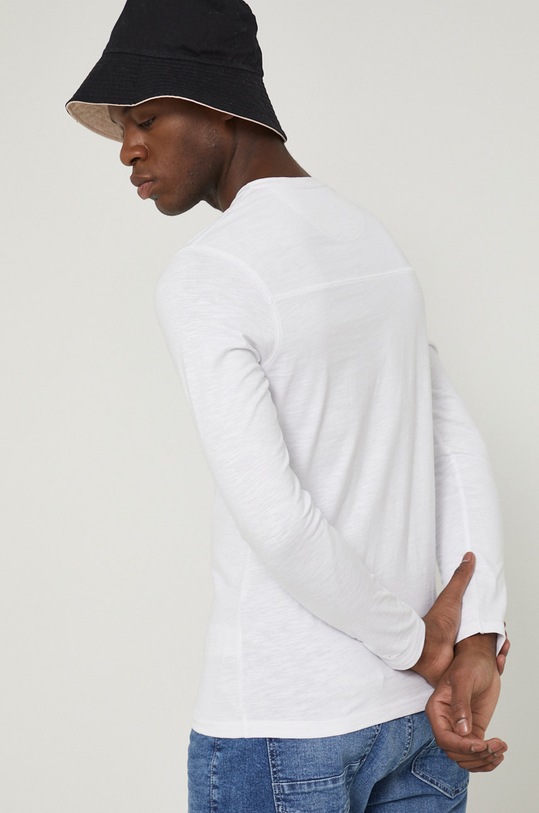 Odzież Longsleeve bawełniany gładki biały RS22.BUM061 biały