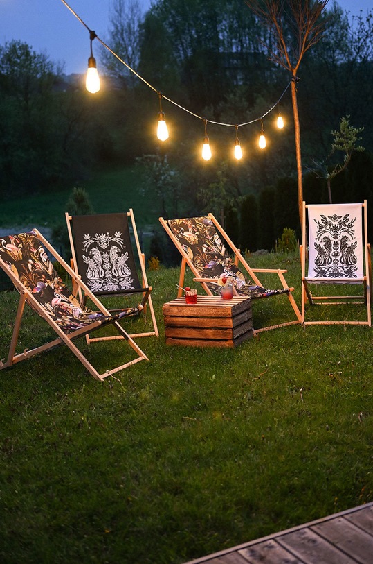 Leżak w stylu boho czarny RS22.GAU609 czarny