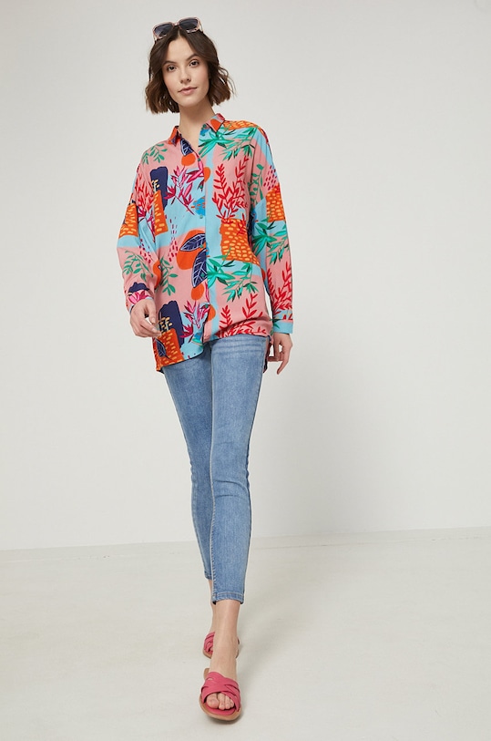 Odzież Koszula damska wzorzysta multicolor RS22.KDD050 multicolor