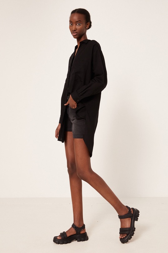 Ľanová košeľa Medicine RS22.KDD904 čierna RS22