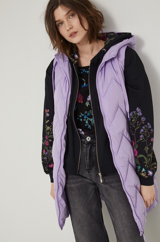 Kamizelka damska ocieplana fioletowa RS22.KMD202 fioletowy RS22