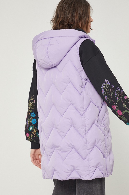 Kamizelka damska ocieplana fioletowa fioletowy RS22.KMD202