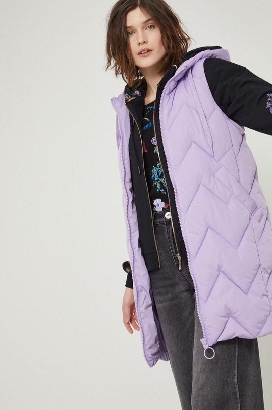 Kamizelka damska ocieplana fioletowa RS22.KMD202