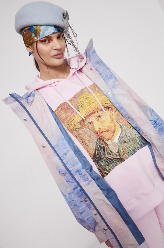 Parka Eviva L'arte damska wzorzysta multicolor RS22.KPD151 multicolor