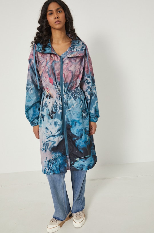 Parka damska przejściowa multicolor nieocieplane multicolor RS22.KPD502