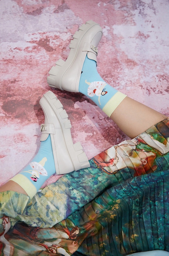 Skarpetki damskie Eviva L'arte (2-pack) multicolor wzorzyste multicolor RS22.LGD202