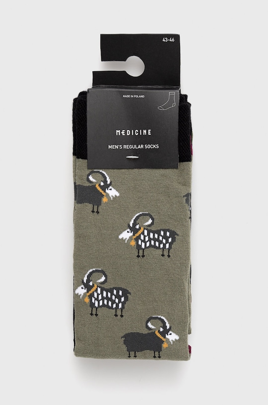 Odzież Skarpetki męskie bawełniane w kozły (2-pack) multicolor RS22.LGM308 multicolor