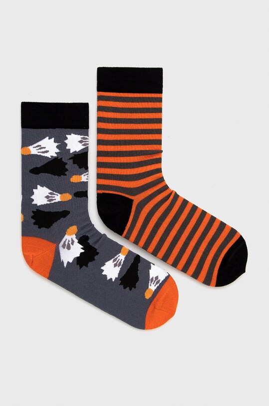 Skarpetki męskie bawełniane w lotki (2-pack) multicolor skarpetki długie multicolor RS22.LGM517