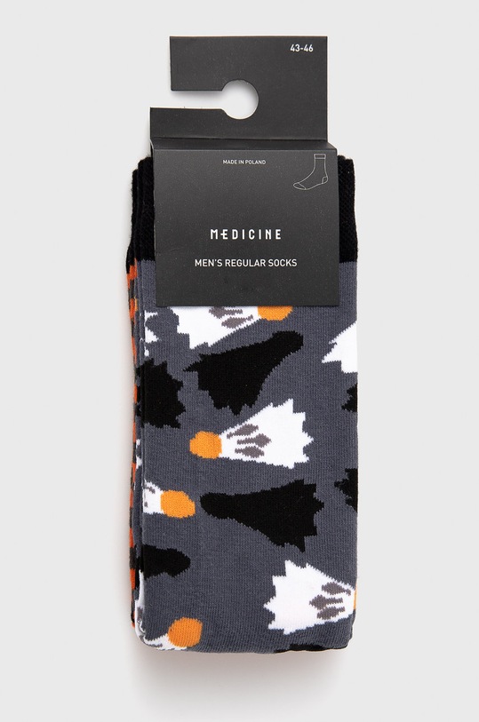 Skarpetki męskie bawełniane w lotki (2-pack) multicolor RS22.LGM517 multicolor RS22