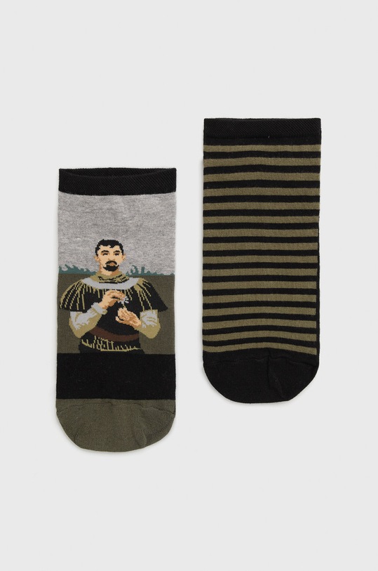 Skarpetki męskie bawełniane Eviva L'arte (2-pack) multicolor skarpetki krótkie multicolor RS22.LGM917