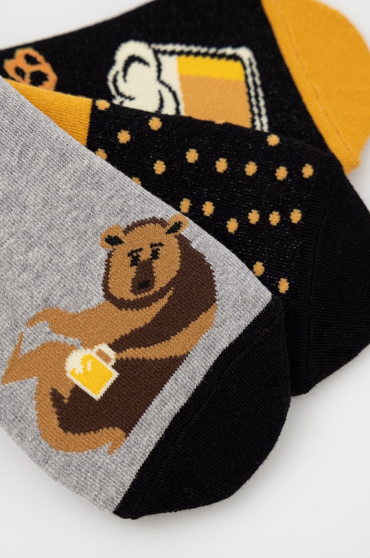 Skarpetki męskie w piwko i precelki (3-pack) multicolor RS22.LGMB02 multicolor RS22