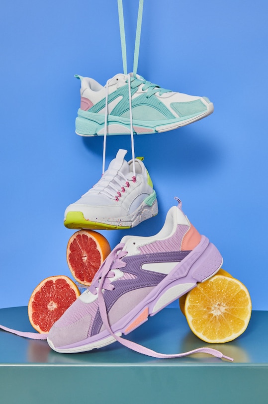 Sneakersy damskie miętowe tekstylny turkusowy RS22.OBD201