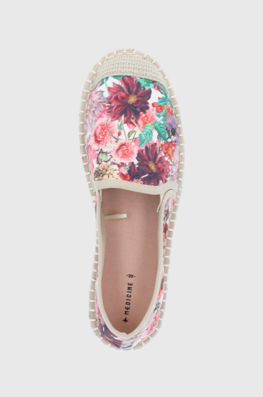 Espadryle damskie na platformie różowe różowy RS22.OBD601