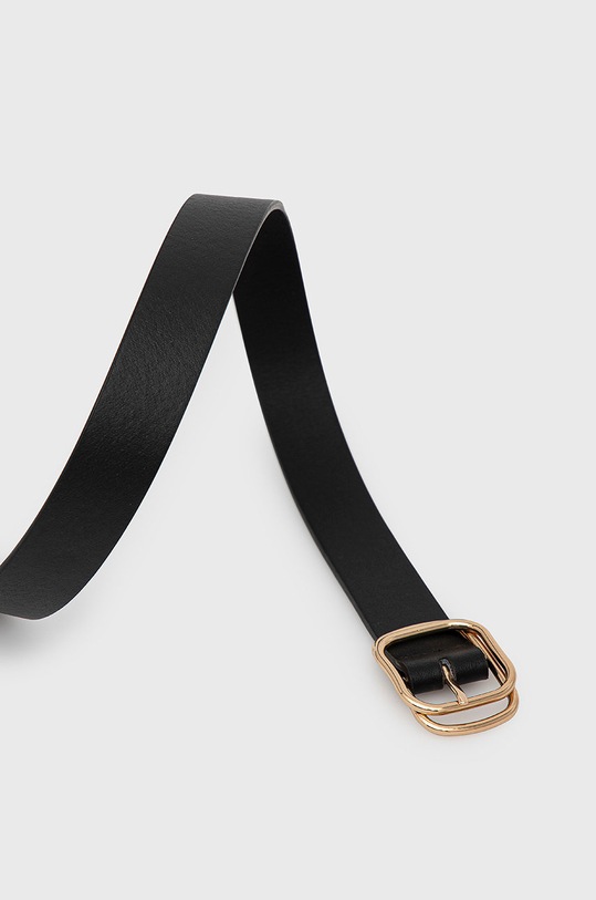 Pasek damski ze skóry ekologicznej czarny RS22.PAD201 czarny RS22