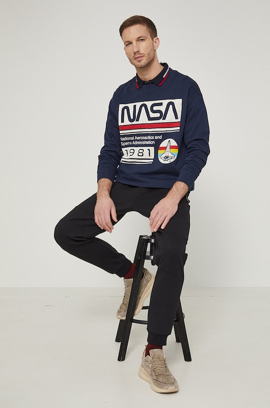 Polo tričko pánske s potlačou NASA tmavomodré RS22.POM403 tmavomodrá RS22