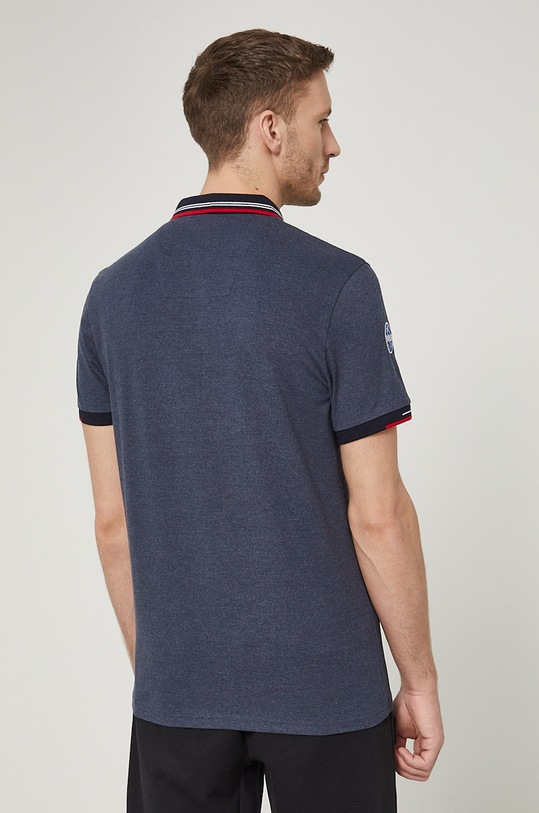 Oblečenie Polo tričko pánske s potlačou NASA tmavomodré RS22.POM403 tmavomodrá