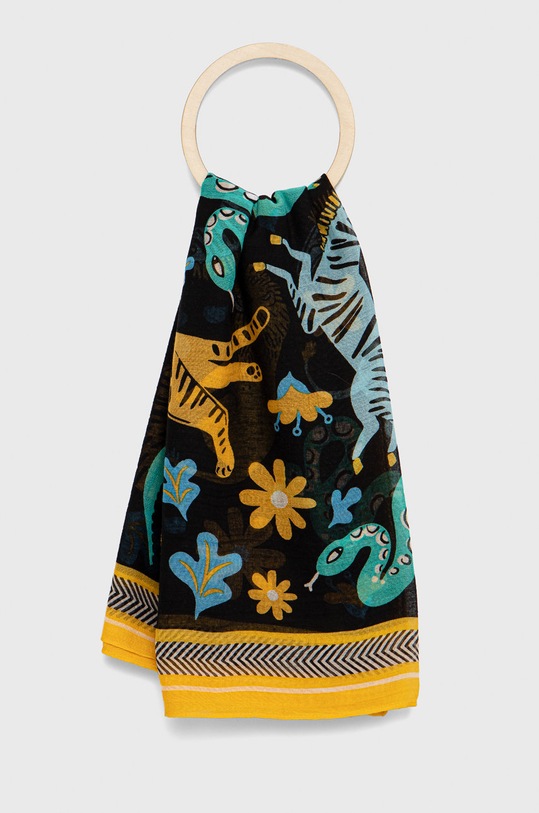 Szal damski wzorzysty multicolor tkanina multicolor RS22.SAD600