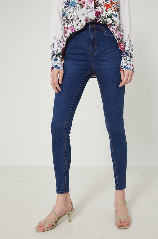 Jeansy damskie skinny granatowe niebieski RS22.SJD031