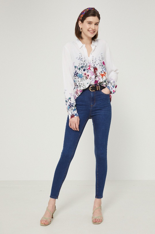 Jeansy damskie skinny granatowe RS22.SJD031 niebieski RS22
