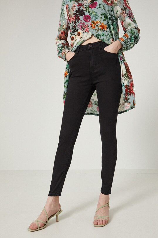 Jeansy damskie skinny czarne czarny RS22.SJD031