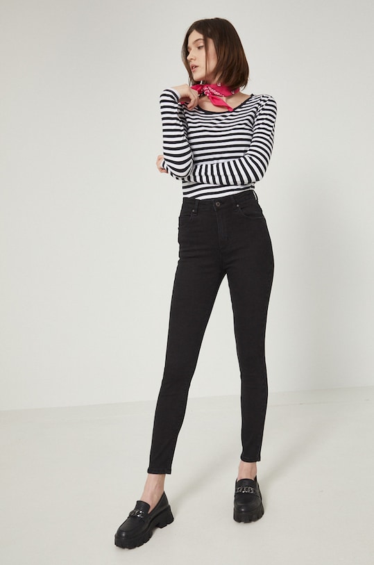 Jeansy damskie skinny czarne RS22.SJD031 czarny RS22