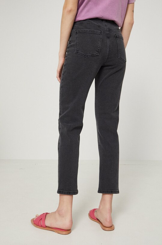 Odzież Jeansy damskie mom fit czarne RS22.SJD042 czarny