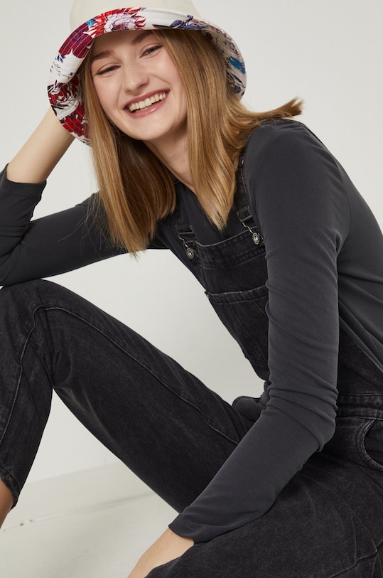 Ogrodniczki damskie czarne RS22.SJD402