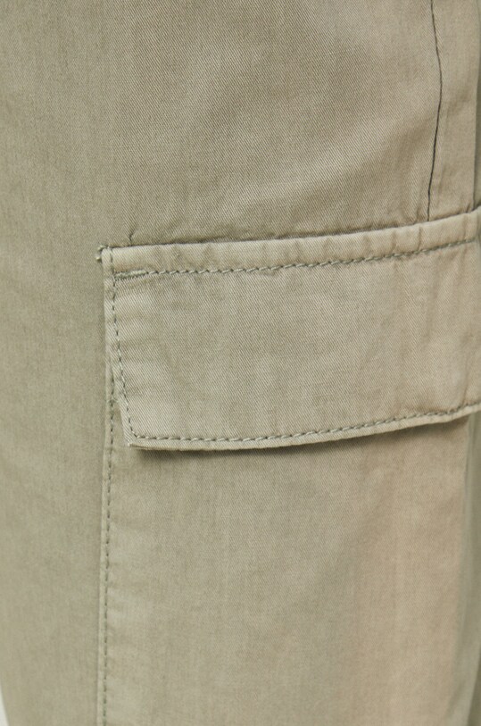 Spodnie bawełniane damskie joggery high waist zielone zielony RS22.SPD070