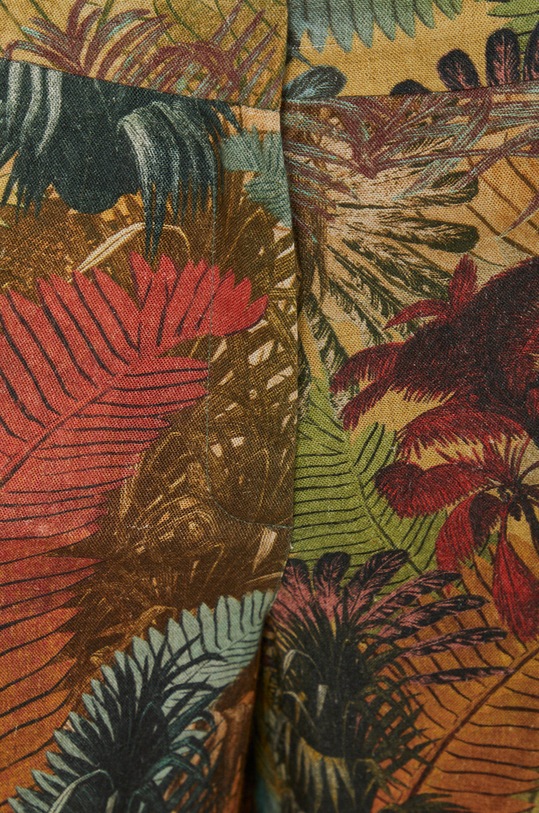 Spodnie z domieszką lnu damskie high waist multicolor multicolor RS22.SPDA10