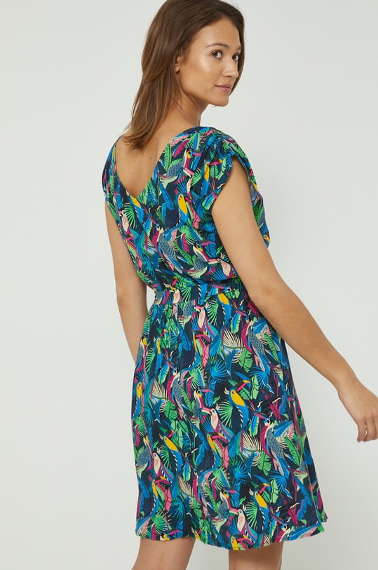 Odzież Sukienka damska rozkloszowana wzorzysta RS22.SUD090 multicolor