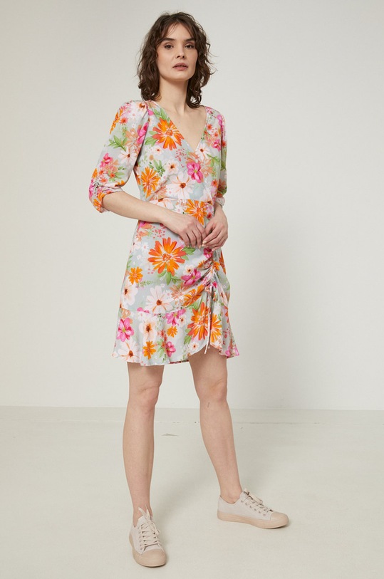 Sukienka damska prosta turkusowa RS22.SUD804 turkusowy RS22