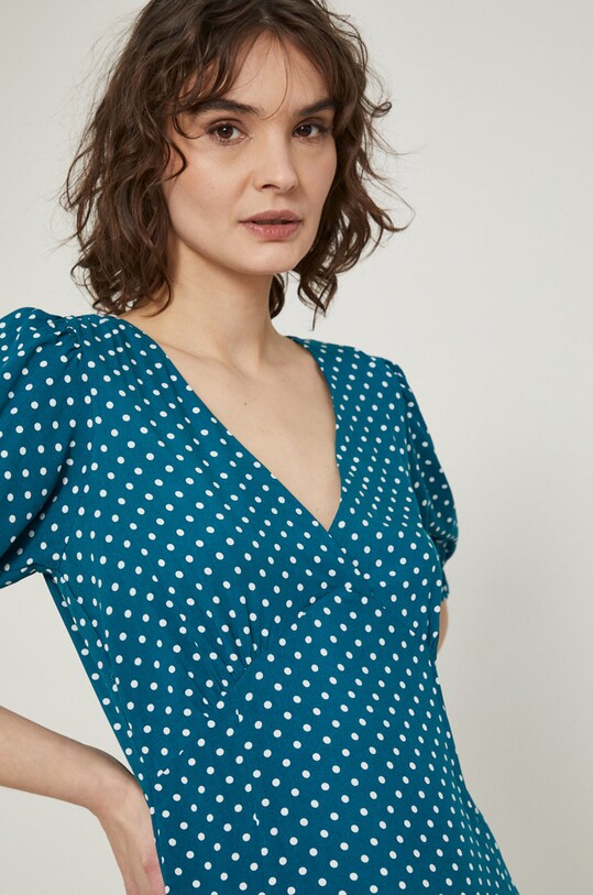 Šaty Intense Florals tyrkysová RS22.SUD807