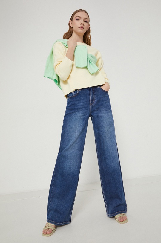 Medicine - Sweter Basic RS22.SWD020 żółty RS22