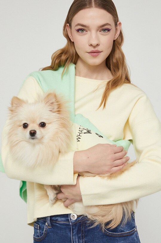 Medicine - Sweter Basic RS22.SWD020 żółty