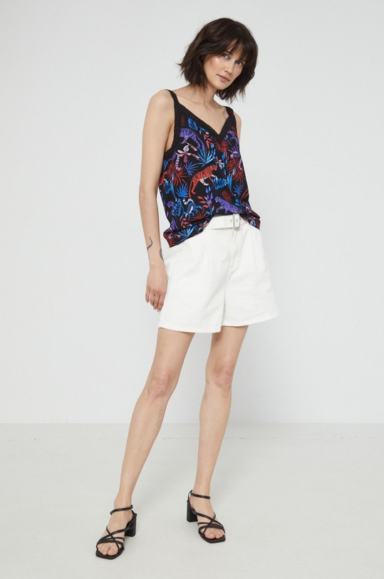 Top bawełniany damski wzorzysty multicolor RS22.TSD0C1 multicolor RW22