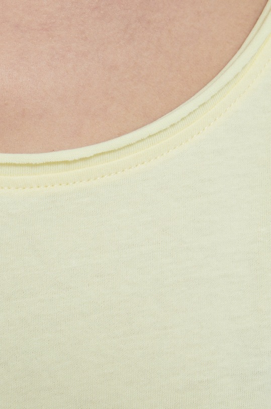 T-shirt bawełniany damski gładki żółty RS22.TSD0C4 żółty