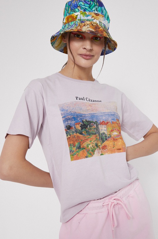 Bavlnené tričko Eviva L'arte fialová RS22.TSD152