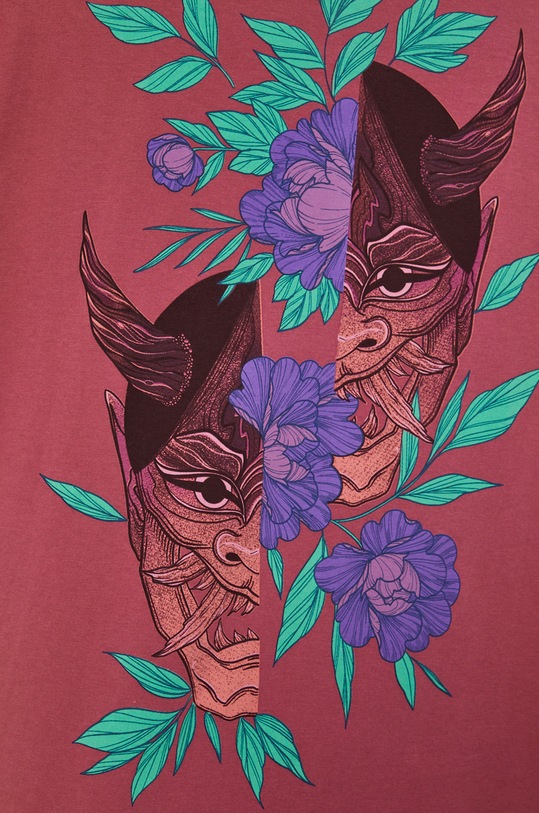 T-shirt bawełniany Tattoo Art by Agata Morzyk różowy RS22.TSD751