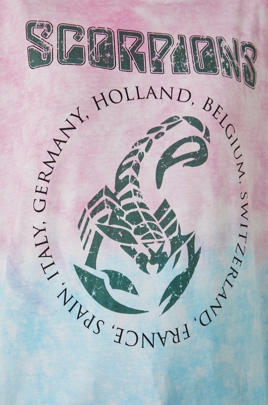 T-shirt bawełniany damski Scorpions multicolor RS22.TSD861