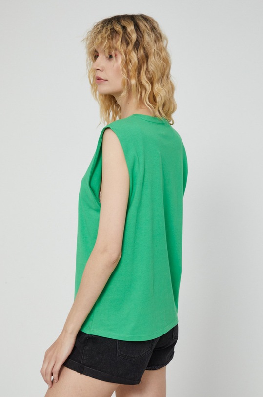 Odzież Top bawełniany damski zielony RS22.TSDB17 zielony