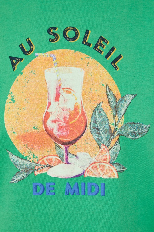 Top bawełniany damski zielony RS22.TSDB17 zielony